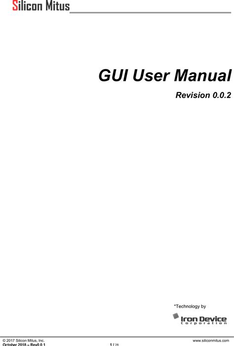 GUI Operating Instructions .